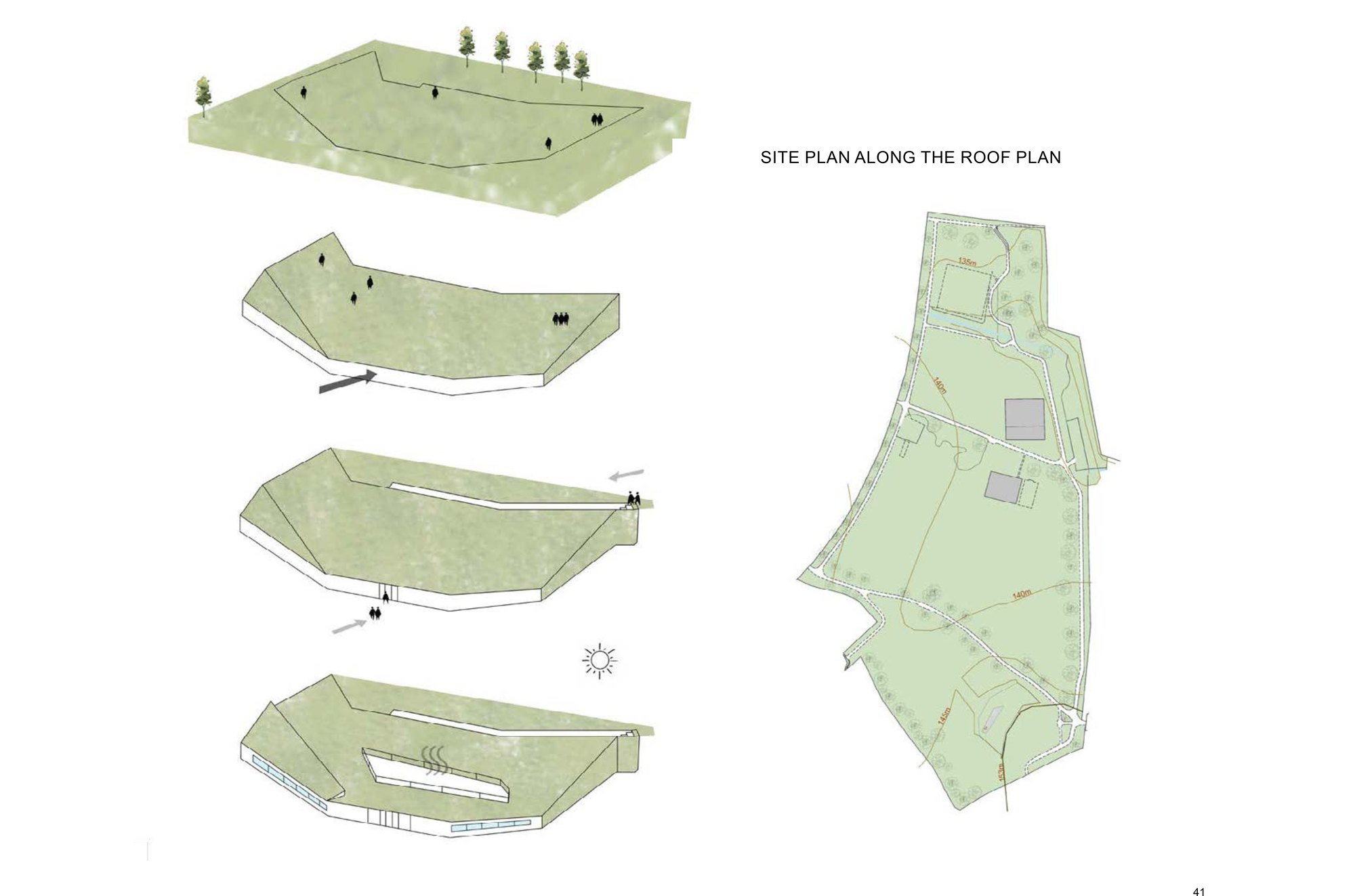 Riverdale Art Center — exploded axonometric of galleries, studios and the public room